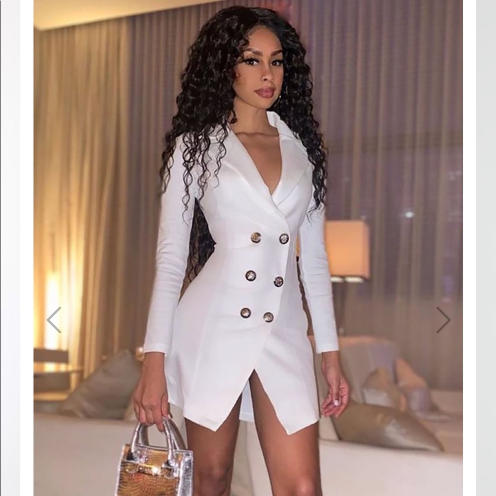 White blazer dress